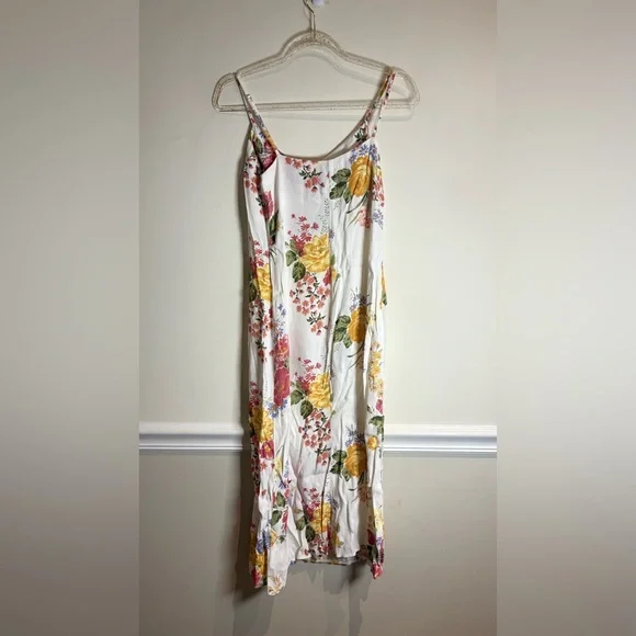 Reformation Boston Midi Dress in Bouquet White Pink Floral Size 0 - Picture 5 of 9